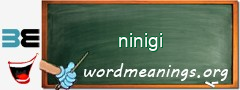 WordMeaning blackboard for ninigi